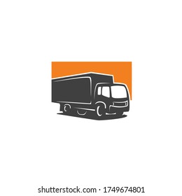 Simple Abstract truck concept logo. flat 2 color. vector eps10.editable