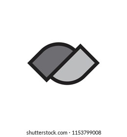 simple abstract twist design logo vector