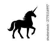 Simple abstract unicorn silhouette icon