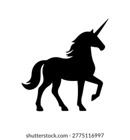 Icono silueta unicornio abstracto