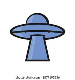 simple abstract unidentified flying object icon logo design