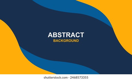 Simple abstract vector background with orange and blue wavy shapes, Suitable for Wallpapers, templates, banners, posters, cards, web and pages