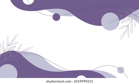 Simple abstract vector background in pastel colors. Wallpaper illustration with purple wave shapes. Suitable for covers, poster designs, templates, banners and others