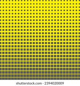 simple abstract vector grey ash color small square check wave pattern art on yellow color background