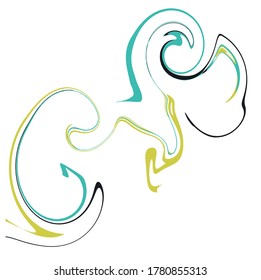 Simple abstract vector spinning colorful whirl texture for your game