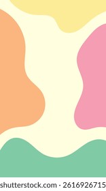 Simple Abstract Vintage Shape with Pastel Color Potrait Background. Abstract Background Vector. High Quality Background Vector Illustration