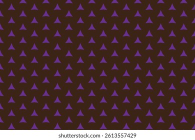 simple abstract violet color small triangle star pattern on dark brown background