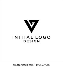 simple abstract VV logo design, letter v vector illustration