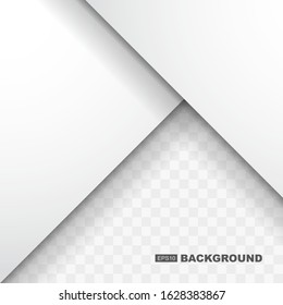 Simple Abstract White Background Template with Flat Design Shadow