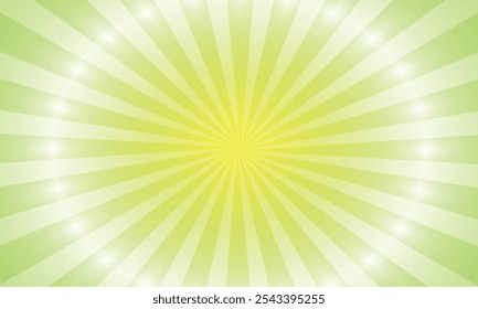 simple abstract white color creative geometric sunbrust line pattern a yellow and green background with a yellow star,Sunbrust green light background style. Suitable for banners and posters.