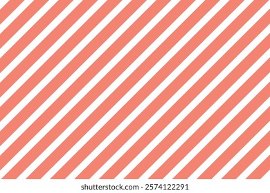 simple abstract white color diagonal line pattern on tomato color background coral diagonal stripes background