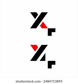 Diseño abstracto simple del logotipo de X4 e Y4.