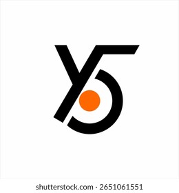 Einfaches abstraktes Y5 Logo-Design.