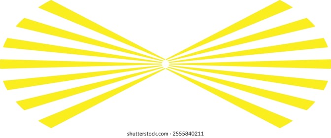 simple abstract yellow color creative bow shape line pattern art