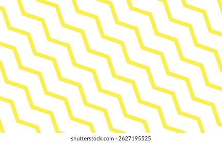 Diseño de patrón de zig zag diagonal hermoso de color amarillo abstracto simple