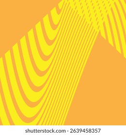simple abstract yellow colour wave flag line pattern with orange background.