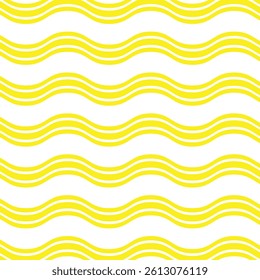 simple abstract yellow colour wavey pattern with white background