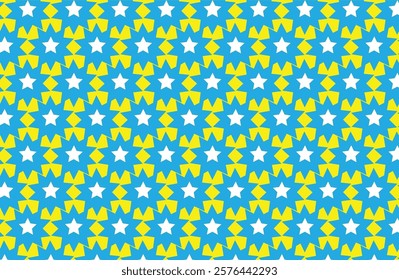 Simple abstract yellow star pattern