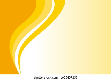 Simple Abstract Yellow Wave Background with White Space for Text Design Template Vector