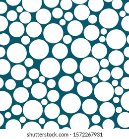 Simple abstraction pattern. Dark blue background, large white circles, spots, snow. The print is well suited for Wallpaper, textiles, banners and postcards.