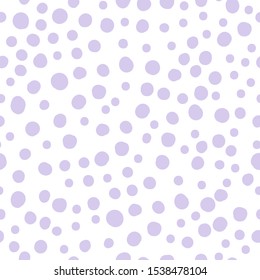 Simple abstraction pattern. White background, lilac dots. The print is well suited for textiles, banner and Wallpaper, packaging.