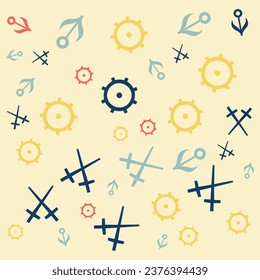 simple abstracts randomize graphic design for printing and textile