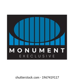 simple abstrak monument logo vector