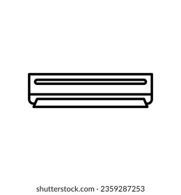 Icono de línea de CA simple. ilustración vectorial aislada en fondo blanco. Firma de vectores para aplicaciones móviles y sitios web.