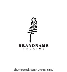diseño de icono del logotipo de la hoja de acanthus simple
