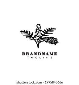 simple acanthus leaf logo icon cute template modern vector illustration