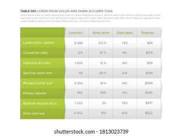 Simple accordion stylized data table layout template - Shutterstock ID 1813023739