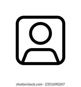 Einfaches Account-Symbol. Das Symbol kann für Websites, Druckvorlagen, Präsentationsvorlagen, Illustrationen usw. verwendet werden