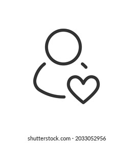 Simple account line icon. Premium symbol in stroke style. Design of account icon. Vector illustration.