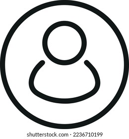 Simple account line icon. Premium symbol in stroke style. Design of account icon. Vector illustration.