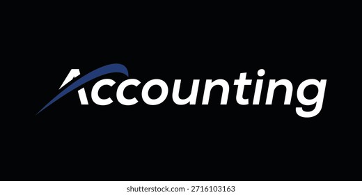 Inspiración de diseño de logotipo de texto de contabilidad simple 