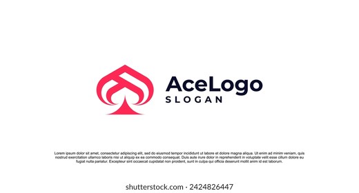 simple ace logo vector symbol