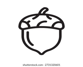 Simple acorn icon in flat style