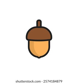 Simple Acorn Illustration Nut Nature Autumn Fall