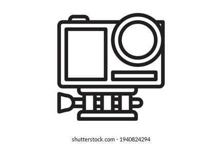 Simple action camera icon vector image