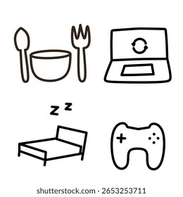 Simple Activity Icons for Design