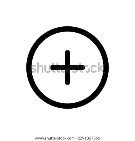 Simple Add icon. The icon can be used for websites, print templates, presentation templates, illustrations, etc