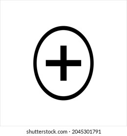 Simple add icon suitable for design raw