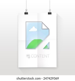 Simple Adjustable Composition of an Abstract "Load Error Icon" Illustration on an A4 Paper Sheet Mock Up