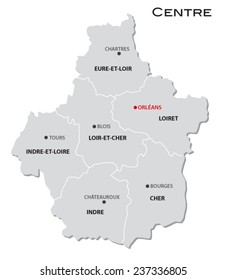 simple administrative map of centre