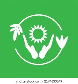 simple adn modern logo nature flower