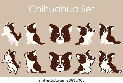 Sencillas y adorables ilustraciones de Chihuahua