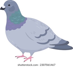 Ilustración de pichón simple y adorable de color plano