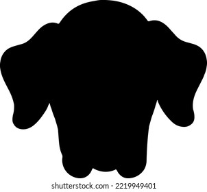 Simple and adorable Great Dane Silhouette front face