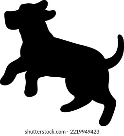 Simple and adorable Great Dane Silhouette jumping