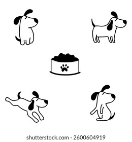 simple and adorable pet dog logos for various branding needs